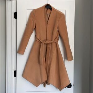 Camel jacket with belt